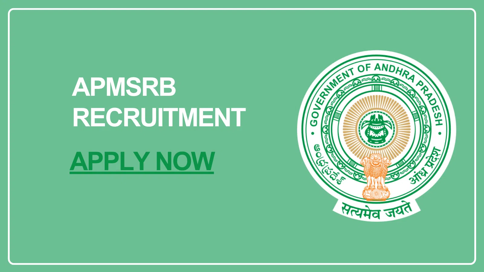 APMSRB Recruitment 2025 – Apply for Vacancies