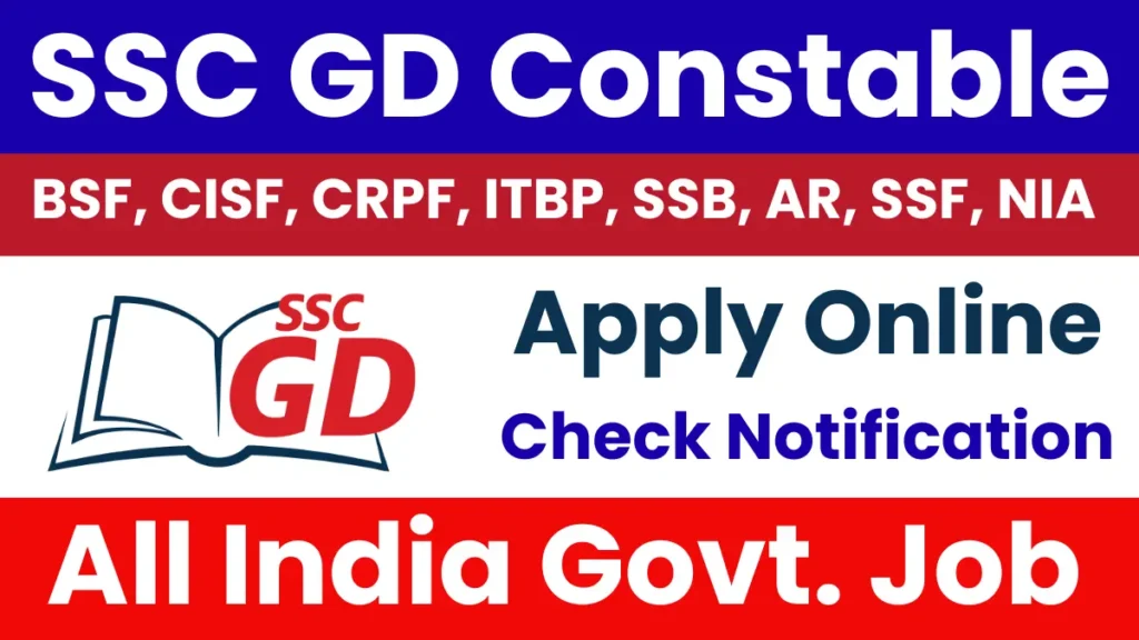 SSC GD Constable Notification 2025: Apply Online for 25487 Posts
