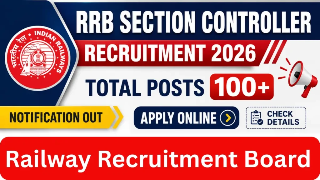 RRB Section Controller Recruitment 2026: Notification Out for 119 Posts, Check Details