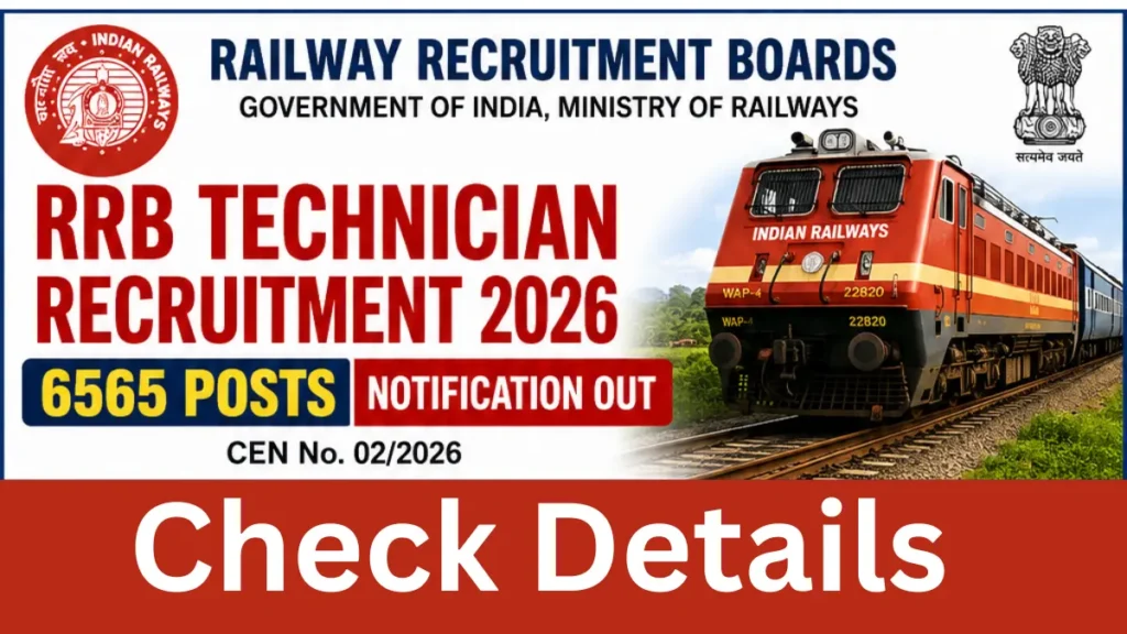 RRB Technician Recruitment 2026: Notification Out for 6557 Post, Check Details