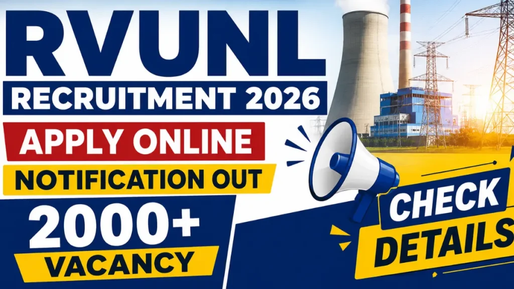 RVUNL Recruitment 2026 Notification Out for 2005 Posts, Apply Online Soon