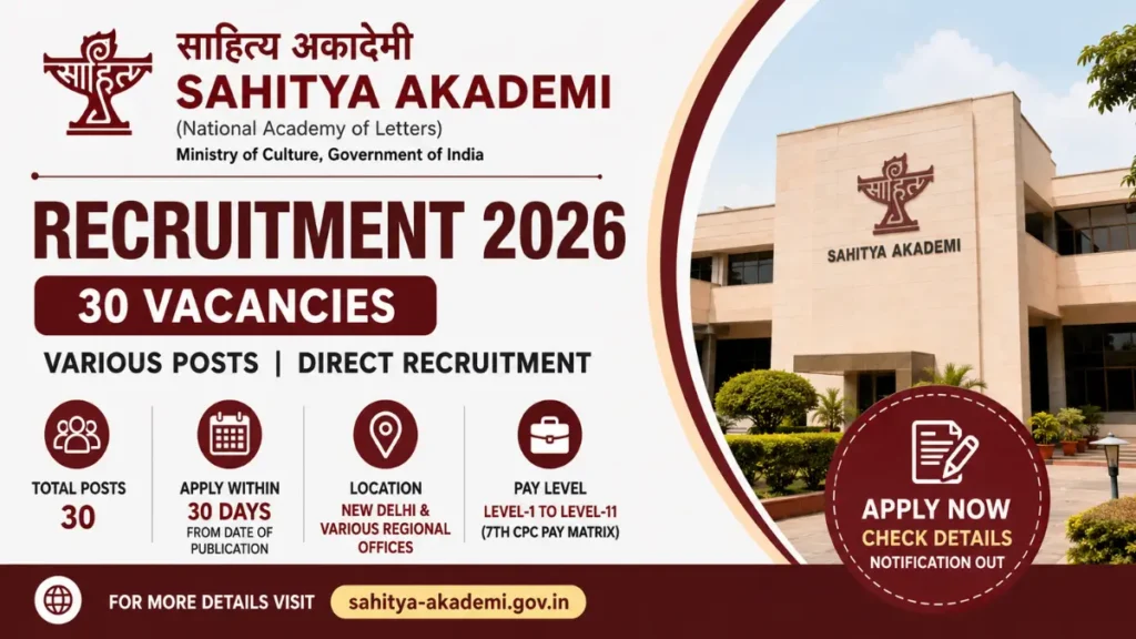 Delhi Sahitya Akademi Recruitment 2026: Apply for LDC, MTS & Other Posts