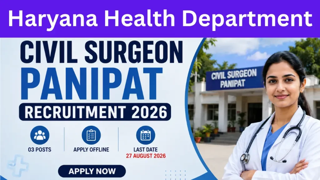 Haryana Health Department Recruitment 2026: Notification Released & Apply Form