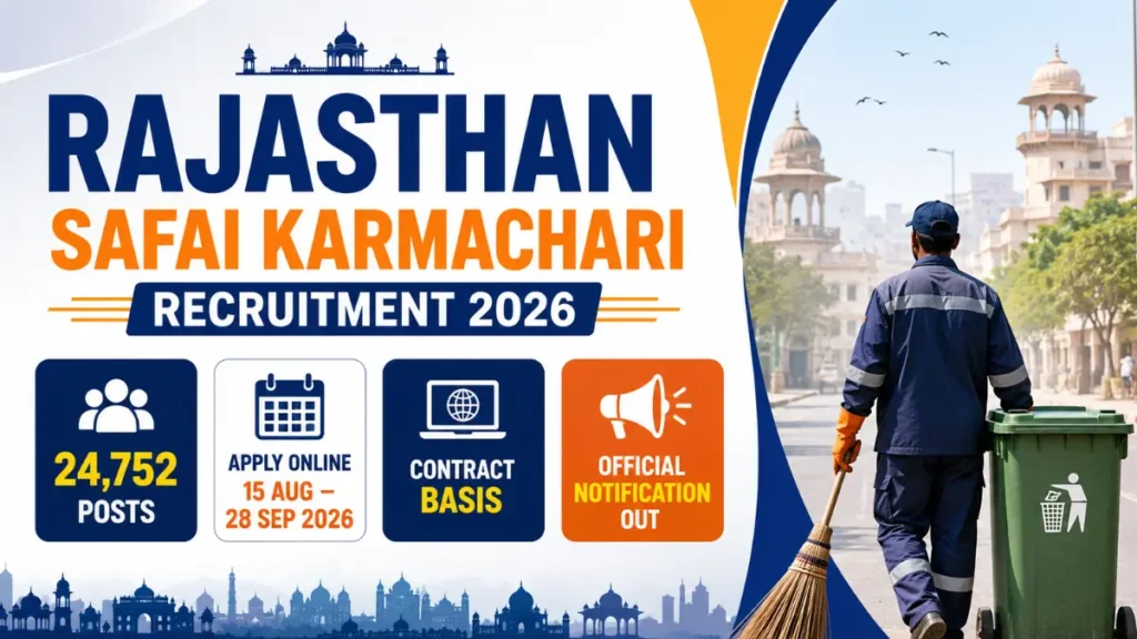 Rajasthan Safai Karmachari Recruitment 2026 – Apply Online for 24,752 Posts