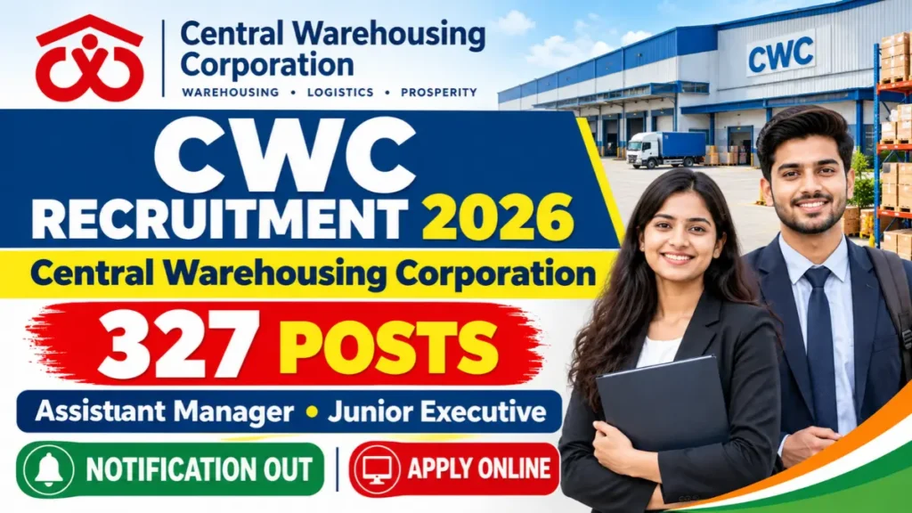 CWC Recruitment 2026 – Apply Online for 327 Posts