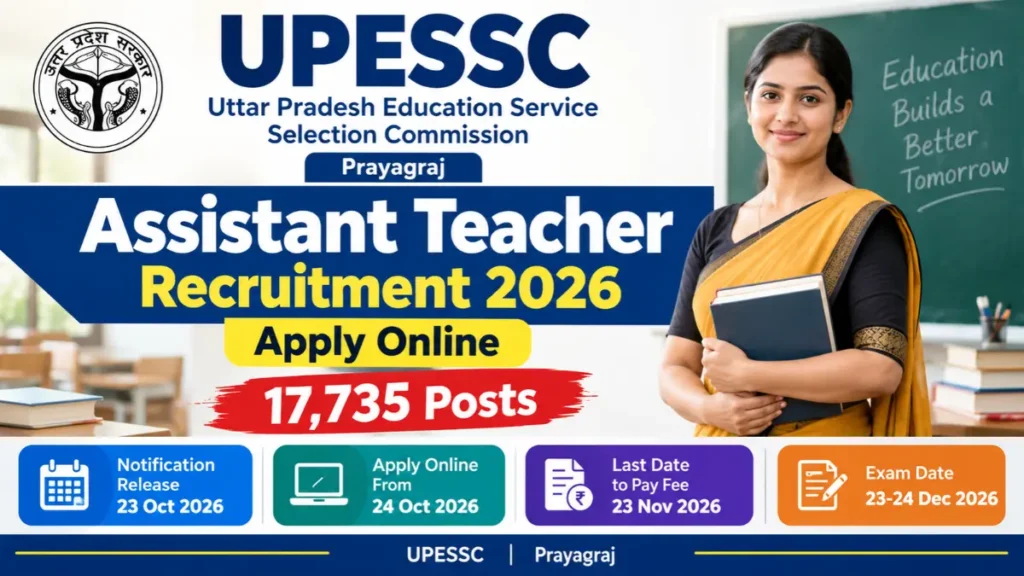 UPESSC Assistant Teacher Recruitment 2026 – Apply Online for 17,735 Posts